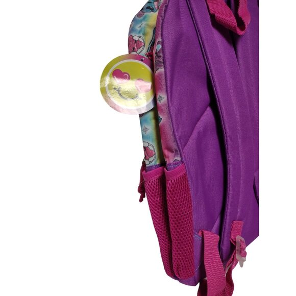 Rainbow Poop Emoji Backpack With Furry Heart Pocket For Kids - Picture 6 of 10